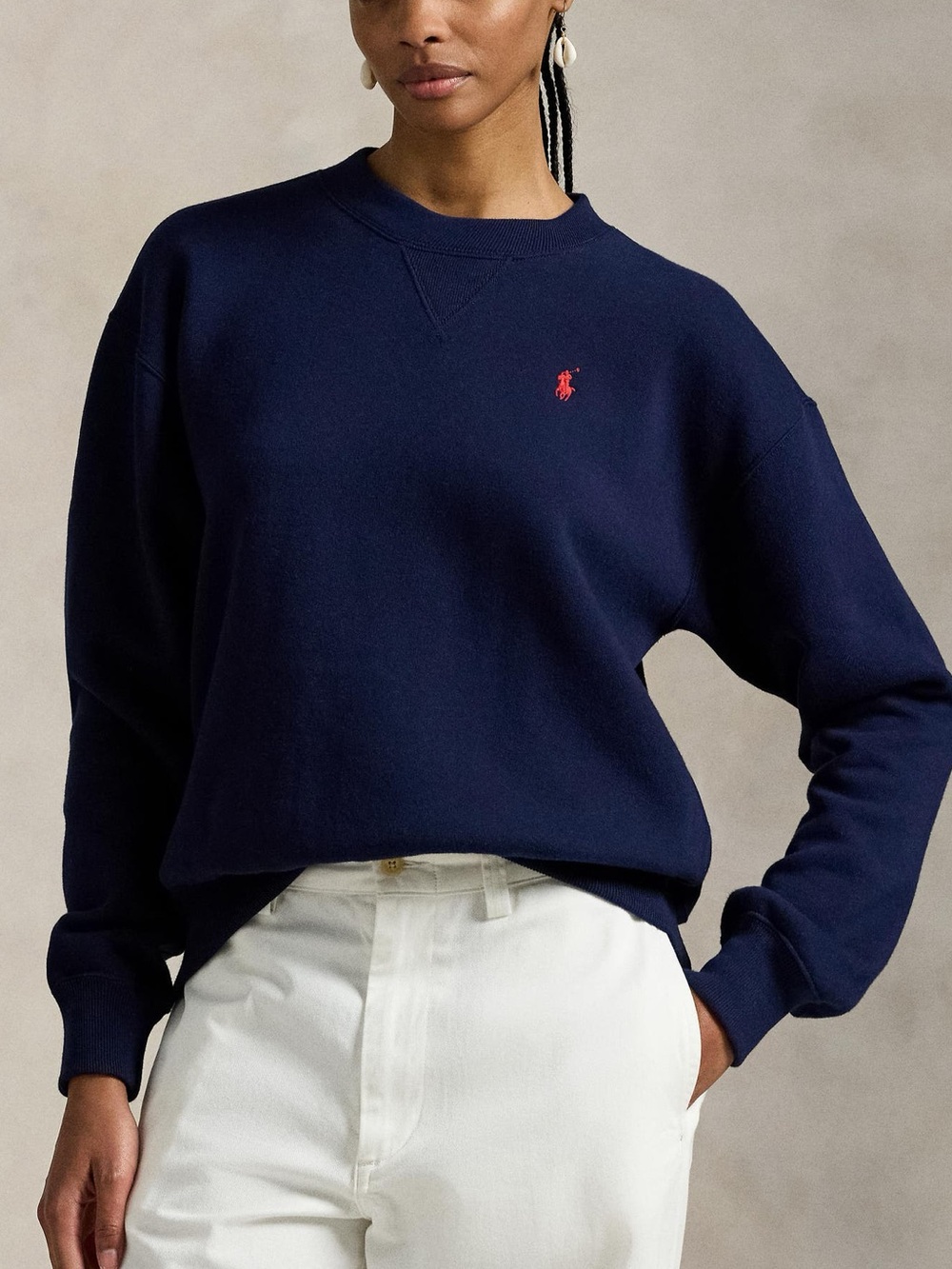 Polo Ralph Lauren Arctic Fleece Crewneck Sweatshirt Pony Preppy Classic Academia